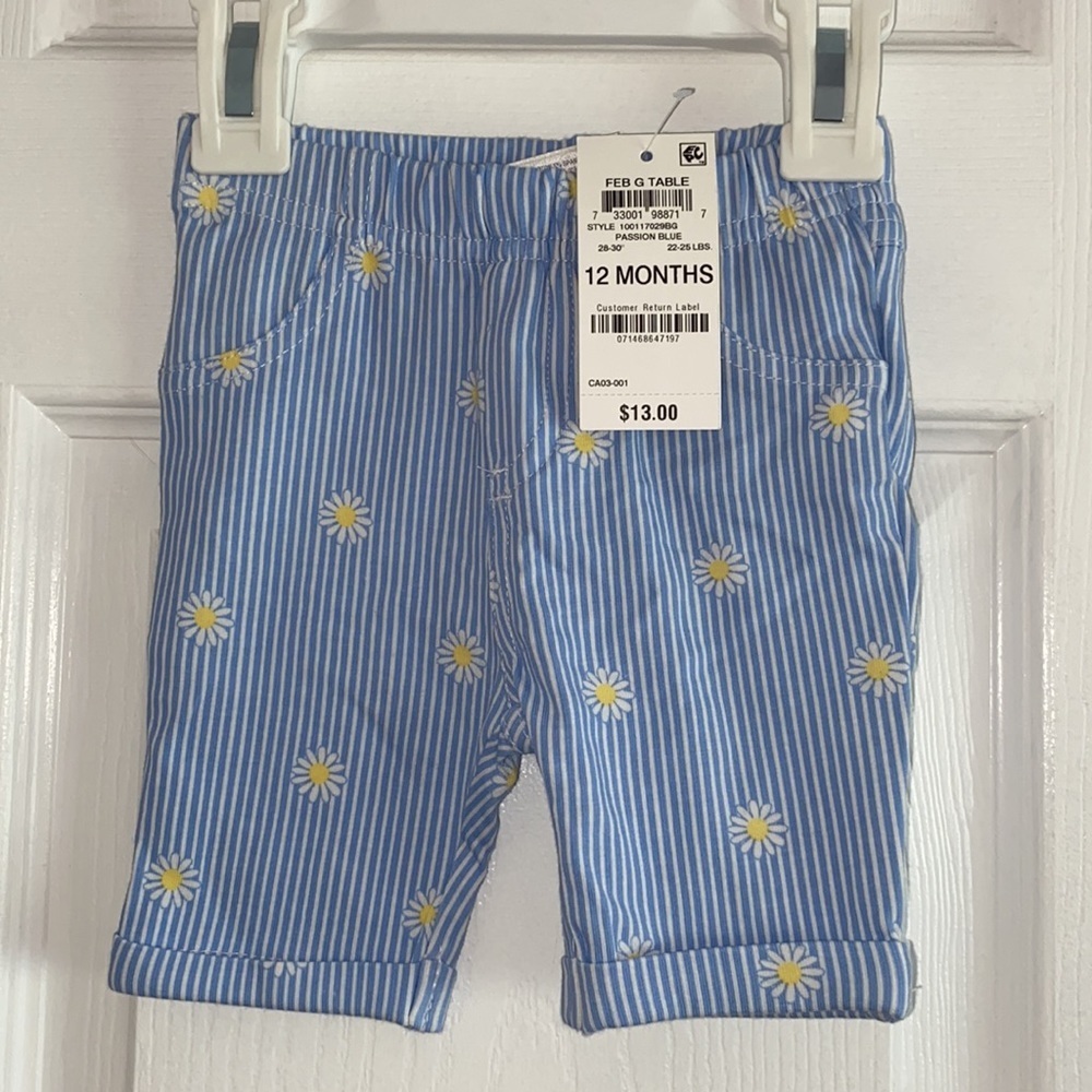 12 Month Girls Capri Pants